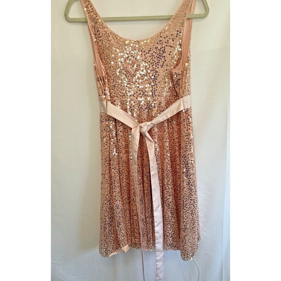 Betsey Johnson Women's Party Dress Sz 10 Pink Sequins Babydoll Fit and Flare - Picture 2 of 9